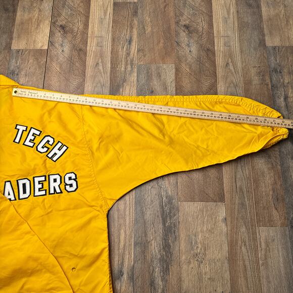 Vintage 70s Russell Georgia Tech Windbreaker Men's Size Large Yellow 4775‎ - Picture 12 of 14